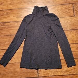 Charcoal gray women's large turtleneck top by Personal Identity